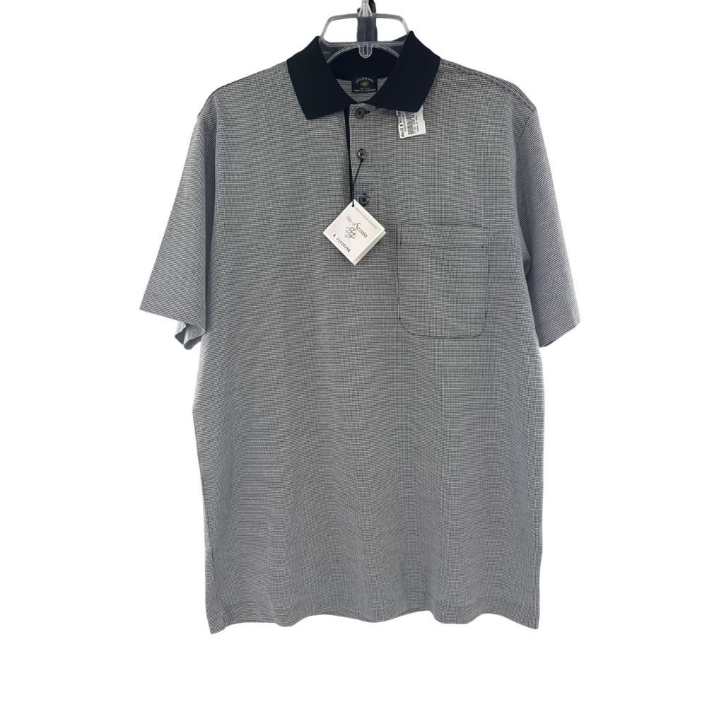 Maus & Hoffman Solemare‎ Mens Small Check Polo Shirt Italy